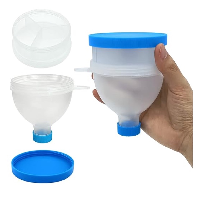 Protein powder funnel supplement funnel 2-in-1 120ml bottle with medicine box