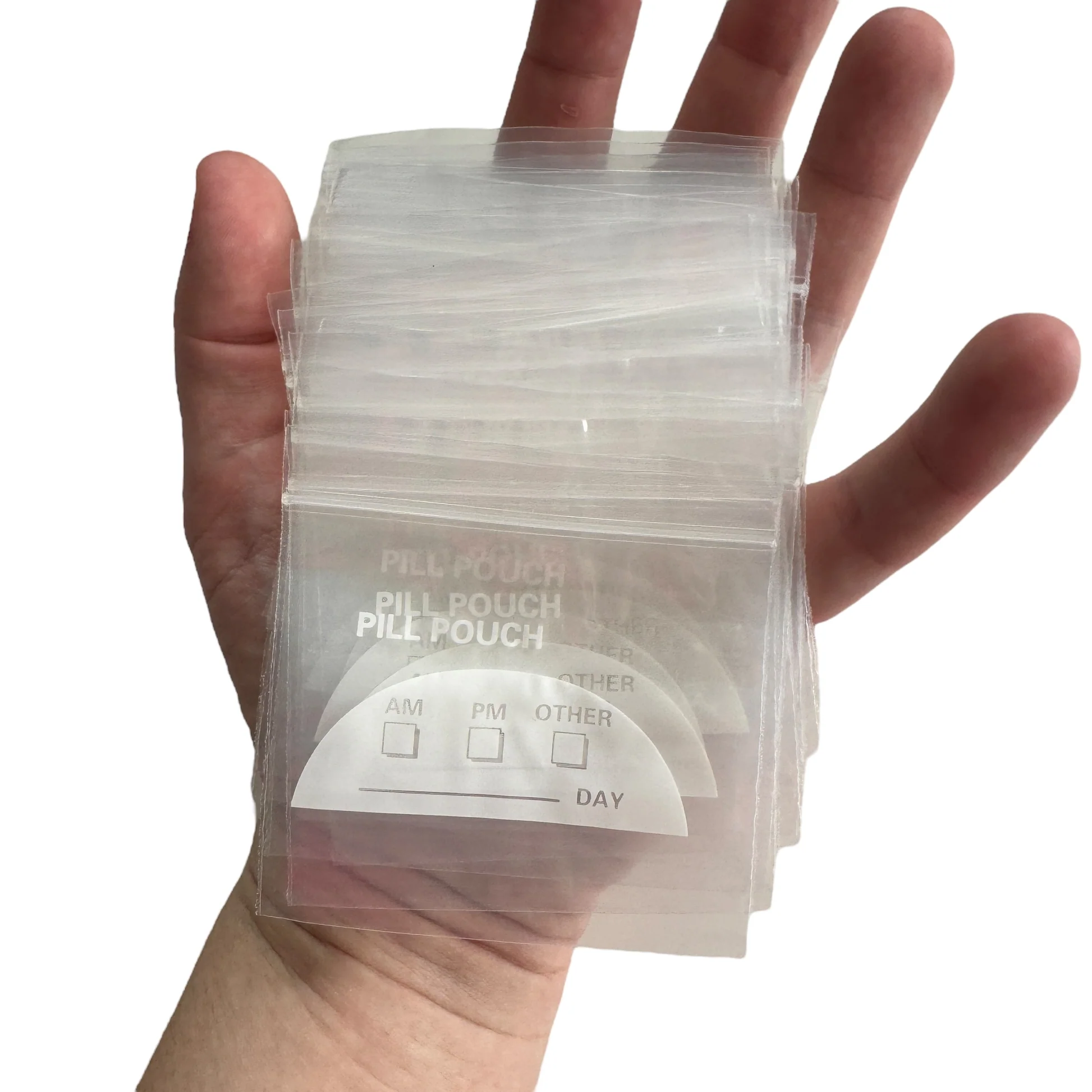 Travel Pill Packs Organizer Pouches Medicine Bags with Write-on Label to Hold Vitamin Supplements Medication Storage Organizer